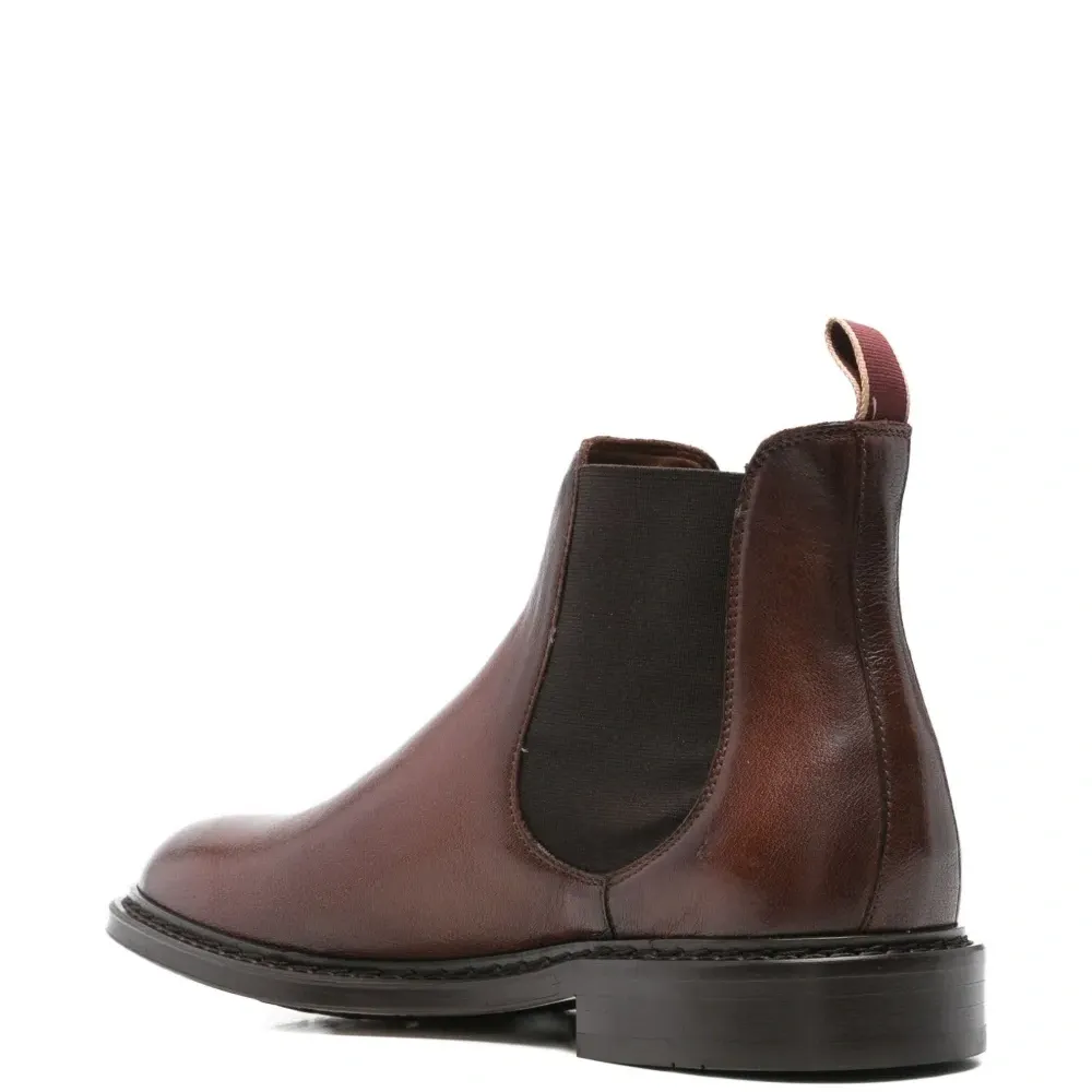 Кожаные ботинки с эластичными вставками