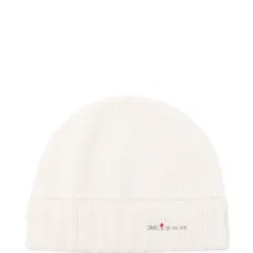 Шерстяная шапка бини в рубчик