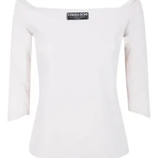 Топ с рукавами три четверти и открытыми плечами