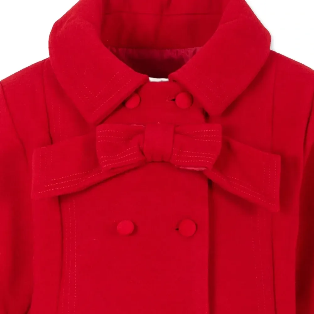 Пальто со складками и бантом Пальто со складками и бантом