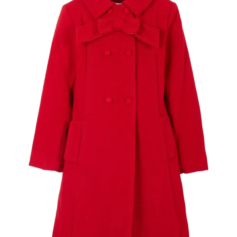 Пальто со складками и бантом Пальто со складками и бантом