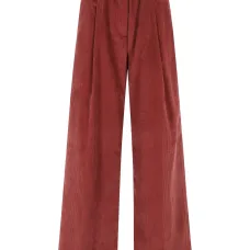 Бархатные брюки в рубчик