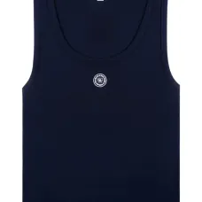 Топ Baby в рубчик с нашивкой-логотипом