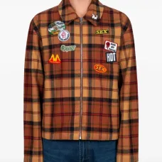 Клетчатая куртка-рубашка Kiss My Patch Клетчатая куртка-рубашка Kiss My Patch