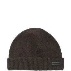 Кашемировая шапка бини в рубчик