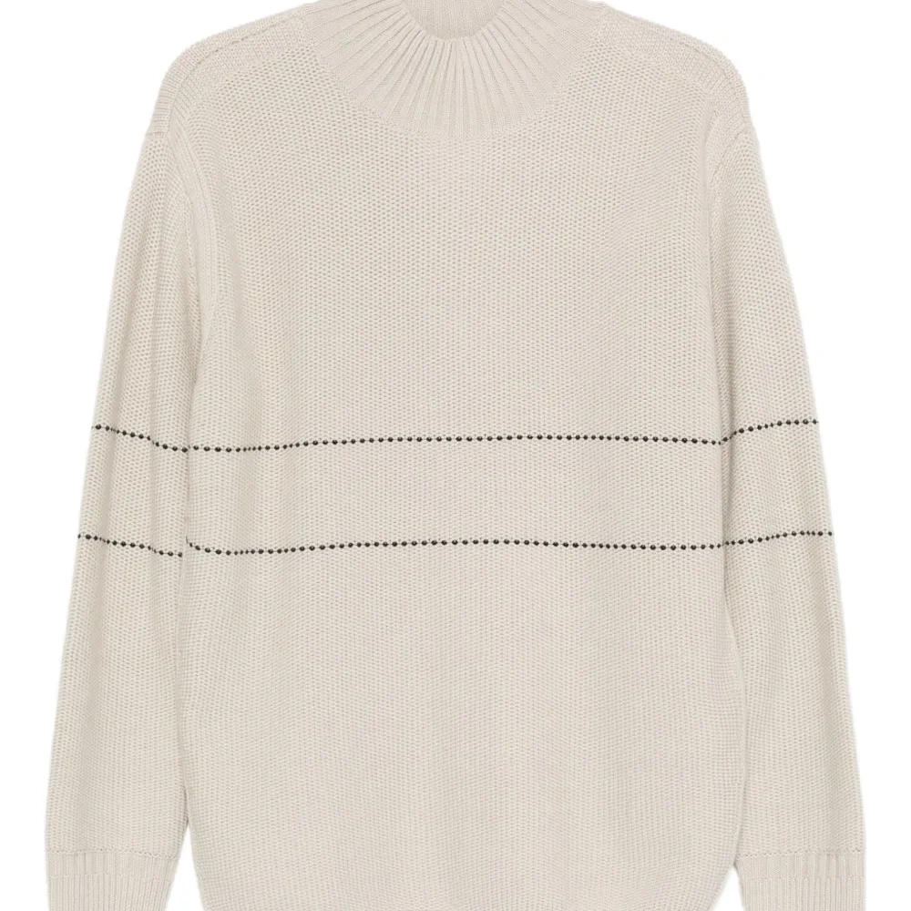 Полосатый свитер с высоким воротником Полосатый свитер с высоким воротником