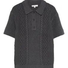 Рубашка поло фактурной вязки