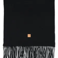 Шерстяной шарф с бахромой