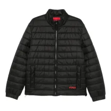 Пуховик с вышитым логотипом