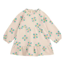 Платье с ярусами и цветочным принтом