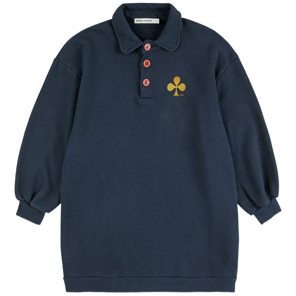 Платье с вышивкой в виде клевера