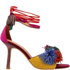 Босоножки Pom Pom 90 с завязками на щиколотке