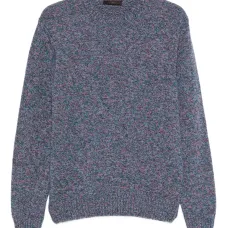 Шерстяной свитер с круглым вырезом