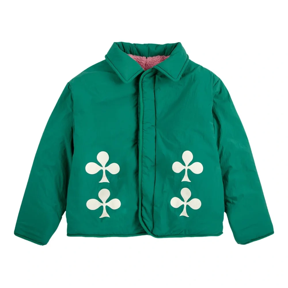Двусторонняя куртка с принтом клевера