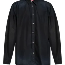 Джинсовая рубашка с логотипом