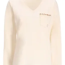 Декорированная футболка с V-образным вырезом Декорированная футболка с V-образным вырезом