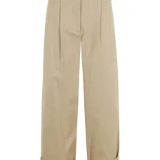 Брюки со складками и манжетами