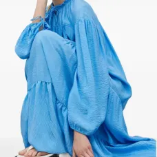 Платье макси с оборками