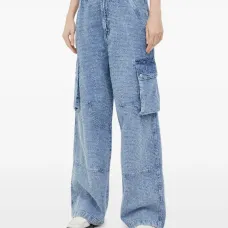 Джинсы с карманами карго