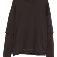 Двухслойный свитшот с круглым вырезом Двухслойный свитшот с круглым вырезом