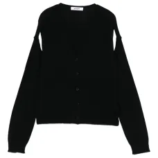 Кардиган на пуговицах с разрезами на рукавах