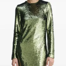 Платье миди с пайетками