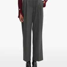 Брюки в полоску с плиссировкой