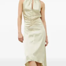 Миди-платье с защипами и вырезом-ключhole