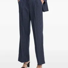 Брюки в полоску с плиссировкой