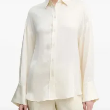 Рубашка с рукавами-колокол и на пуговицах Рубашка с рукавами-колокол и на пуговицах