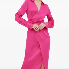 Платье миди с длинными рукавами