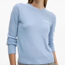 Свитер вязки интарсия с логотипом Свитер вязки интарсия с логотипом