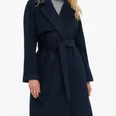 Пальто с поясом