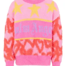 Свитер с логотипом вязки интарсия