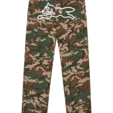 Брюки с камуфляжным принтом и логотипом