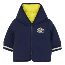 Стеганый пуховик с нашивкой-логотипом