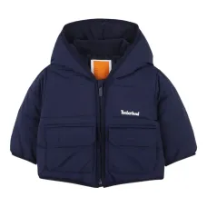 Стеганый пуховик с капюшоном