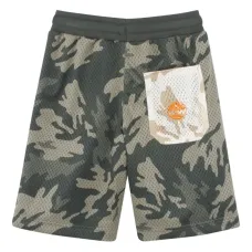 Сетчатые шорты с камуфляжным принтом