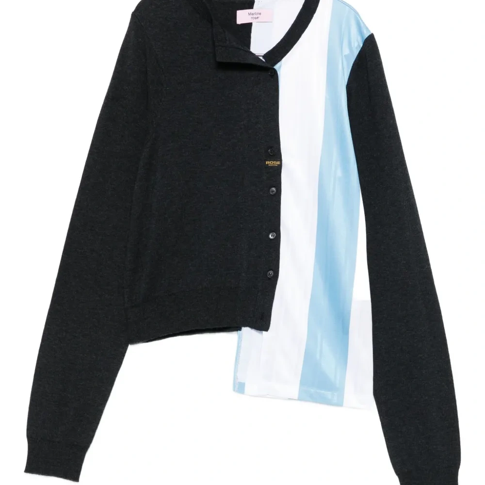 Кардиган с полосатыми вставками