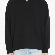 Свитер в рубчик с V-образным вырезом