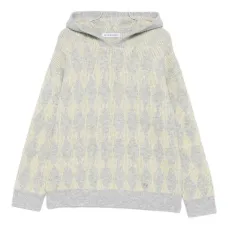 Ажурный свитер с капюшоном