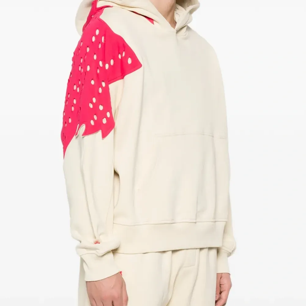 Хлопковое худи с перфорацией