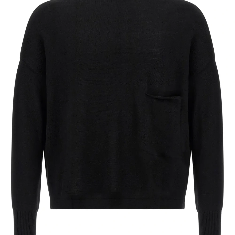 Шерстяной свитер с карманом