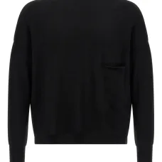 Шерстяной свитер с карманом