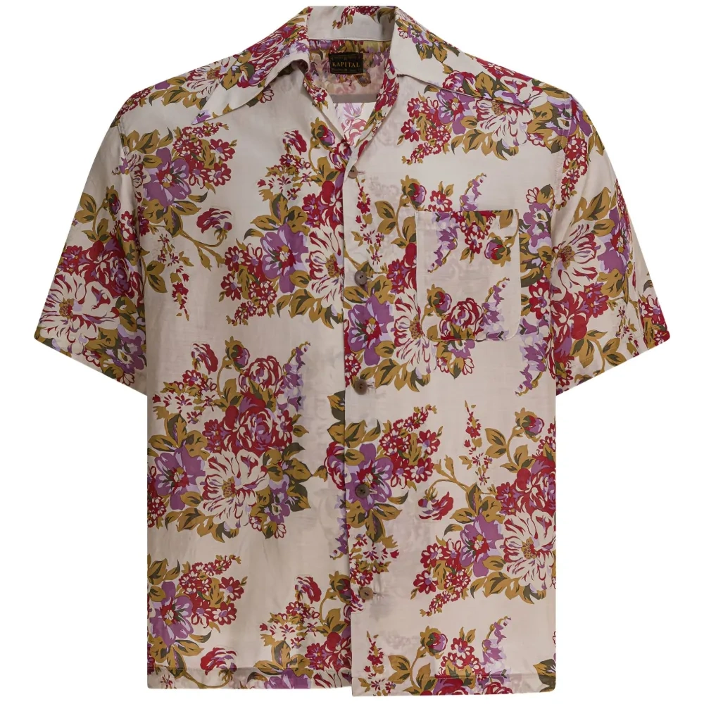 Рубашка с короткими рукавами и цветочным принтом