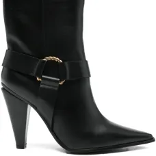 Кожаные ботильоны