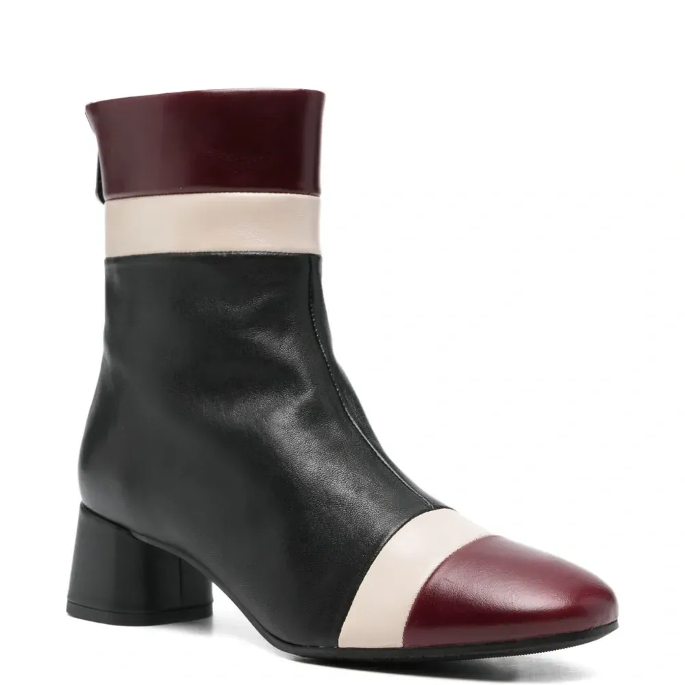 Ботинки с панелями на блочном каблуке 50 мм