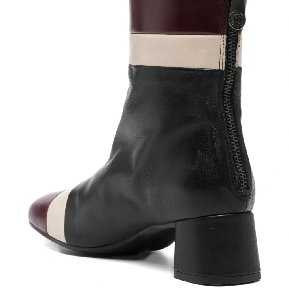 Ботинки с панелями на блочном каблуке 50 мм