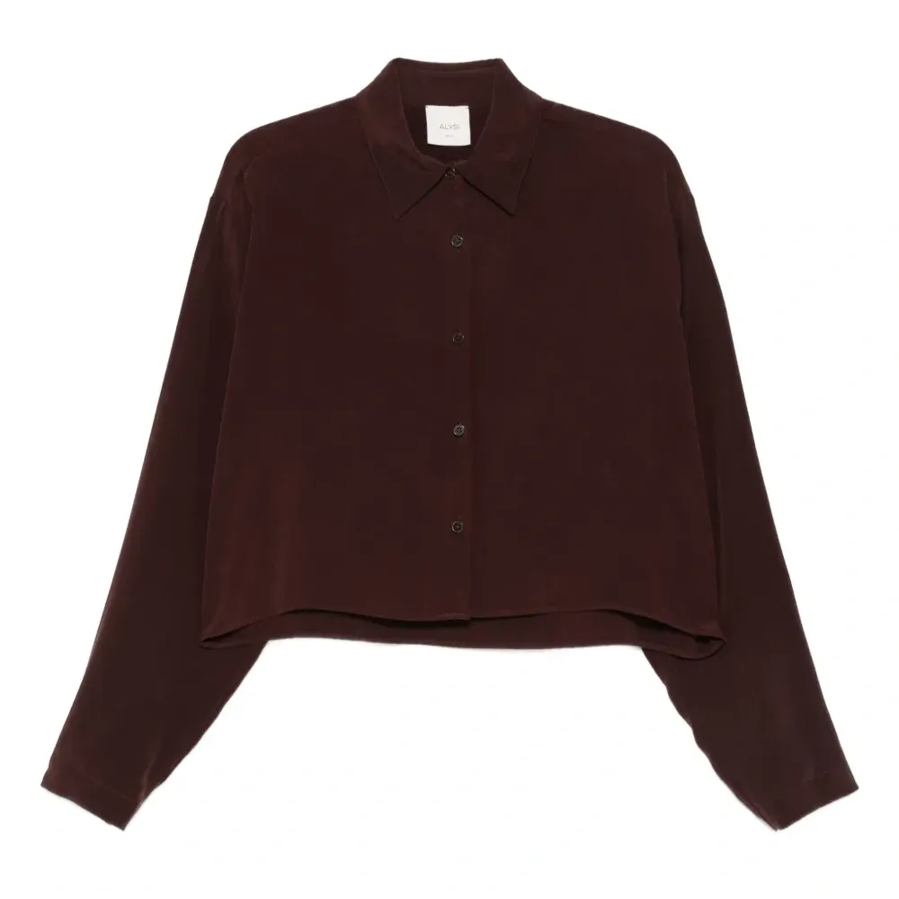 Укороченная рубашка на пуговицах