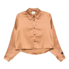 Укороченная рубашка с длинными рукавами